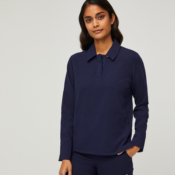 Figs Women’s Napa Longsleeve Scrub Polo. - Picture 1 of 9